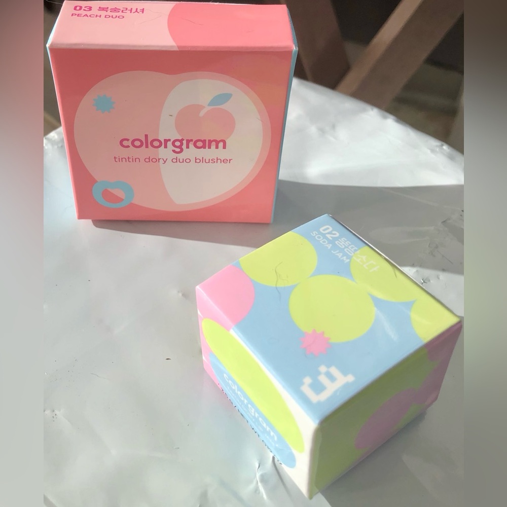Colorgram Soda Jam Lip & Cheek Balm Shade 02 Ddikddok Soda & Shade 03 Peach Duo